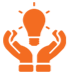 Innovation active orange icon