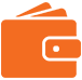 Accounts Active - Orange Wallet Icon
