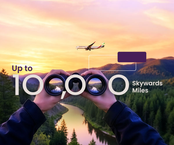 Get Emirates Islamic Skywards Black Credit Card to get up to 100,000 bonus Skywards Miles