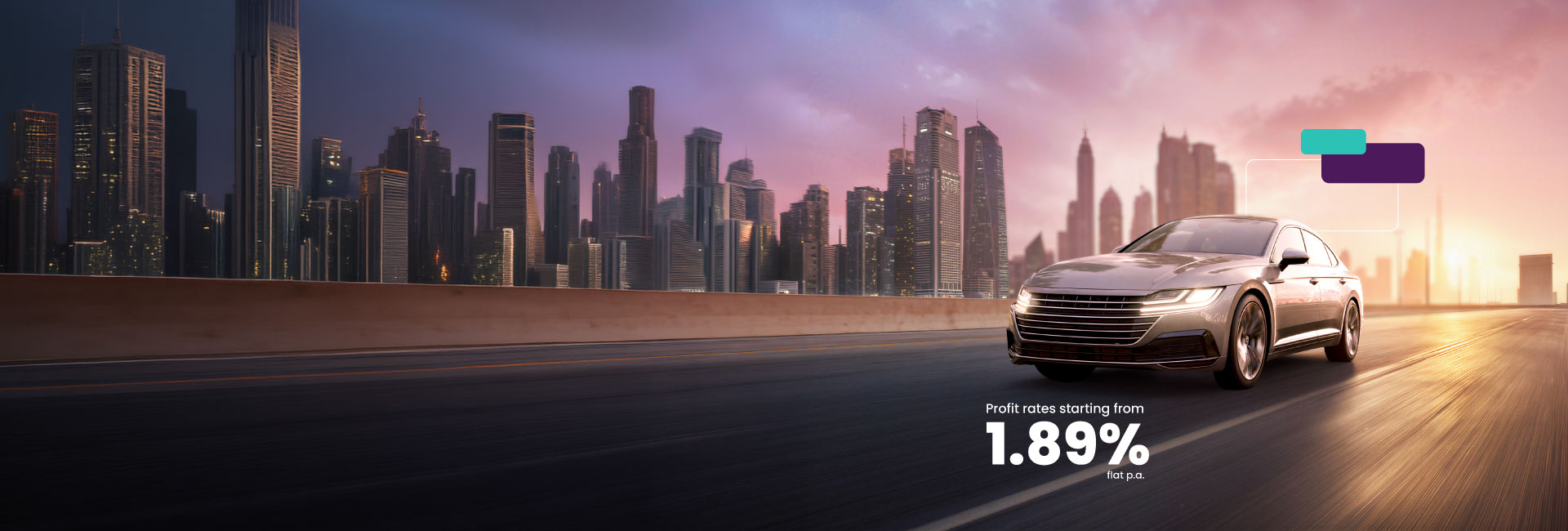 Auto Finance with profit rates starting from 1.89% flat p.a.*